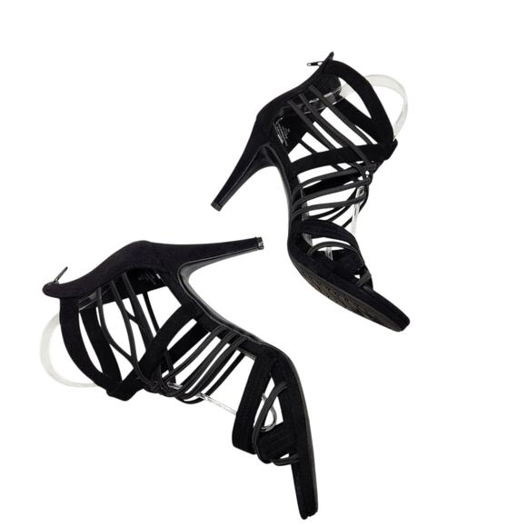 Black Crisscross Strap Heeled Sandals – Size 9M - Picture 6 of 7